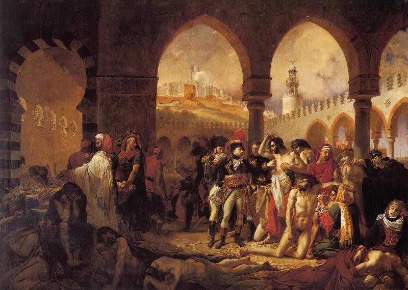 antoine jean gros Bonaparte Visiting the Plague Victims of Jaffa Spain oil painting art